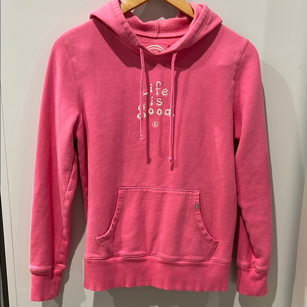 Life is Good Women's Pink Hoodie